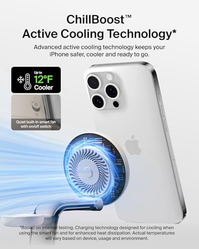 Belkin MagSafe Charger Compatible, 3-in-1 Charging Station, Qi2.2 25W w/Cooling Fan (On/Off Control) Magnetic Wireless Charger for iPhone 17, Apple Watch, AirPods, Pixel 10 (45W Adapter Included) - color: Sand, style: 3 in 1