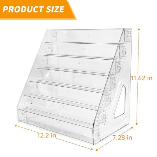 BOHOIDEE 7 Layers Clear Display Shelf for Funko Bitty Pop, Acrylic Figure Display Stand Toys Stand for Mini Collectible Toys