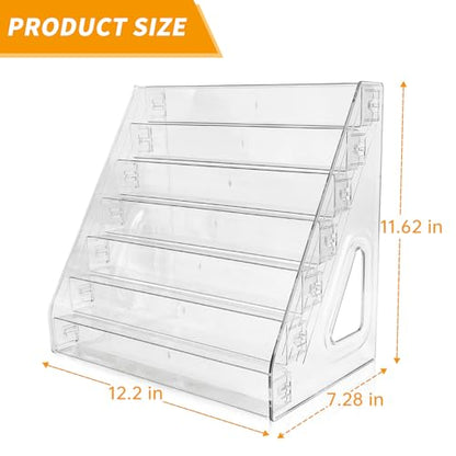 BOHOIDEE 7 Layers Clear Display Shelf for Funko Bitty Pop, Acrylic Figure Display Stand Toys Stand for Mini Collectible Toys