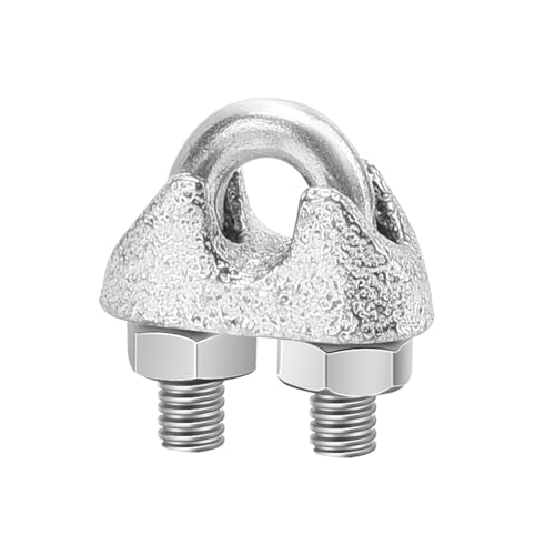 100 pcs 1/8" M3 Wire Rope Clip Cable Clamps Galvanized high Quality Steel Material, U-Bolt Saddle Fasteners - can be Used for Tent Ropes, Wire Ropes, Wire and Cable, clotheslines - size: M3 1/8" Inch