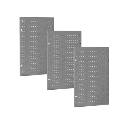 3 PCs Metal Pegboard Heavy Duty Peg Board Kit Wall Organizer 48" x 24" Tool Storage Board for Garage Basement Includes Screws Kits, Grey - size: 3 packs