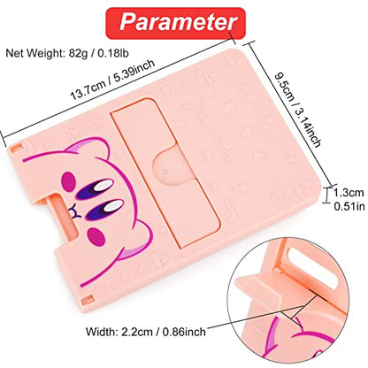 Tscope Cute Switch Stand, Compact Foldable Multi-Angle Adjustable Playstand Bracket, Portable Desktop Holder for Nintendo Switch/Switch 2 / Lite/OLED (Pink) - color: Pink