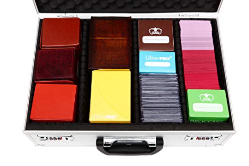 TC-A5 Black Lockable Storage Case with Sliding Divider Walls for TCG, Deck Box, Card Games, MTG, Magic, FaB, YGO, FaB, Dominion, Board Games