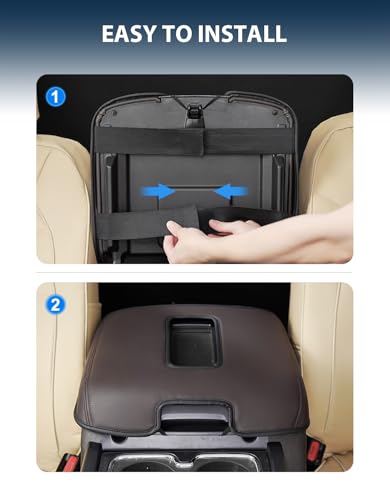 Center Console Armrest Cover for GMC Sierra & Chevrolet Silverado 2014-2018, Tahoe & Yukon & Suburban 2015-2020, Bucket Seat, Car Armrest Protector, Cocoa Brown - color: Cocoa Brown