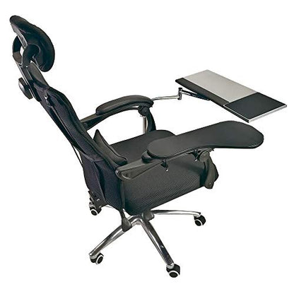 Laptop Mouse Stand Mount Workstation Video Game Chair or Round Bar Mounted Keyboard Tray PC Platform Armrest Wrist Rest Pad 360° Adjustable Fall Prevention Home Office Computer Furniture supplies gift