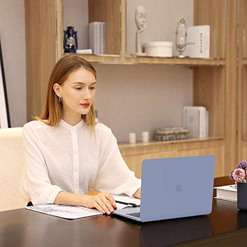 MOSISO Compatible with MacBook Air 13 inch Case M1 2021 2020 2019 2018 Release A2337 A2179 A1932 Touch ID, Plastic Hard Shell Cover&Keyboard Cover for MacBook Air 13.3 inch Case M1, Lavender Gray - color: Lavender Gray