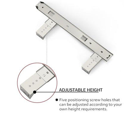 FRMSAET Heavy Duty 12/14/16/18 inches Thickness Steel Construction Ball Bearing Keyboard Slides Keyboard Drawer Slides Tray Accessories Cabinet Furniture Hardware Rails (16 inches, Silver) - color: Silver, size: 16 Inch