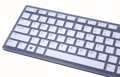 Silicone Keyboard Skin Cover Compatible for Dell Wireless Bluetooth Keyboard KM7321W, Dell Pro Keyboard KB500 & KM5221W (White) - color: White