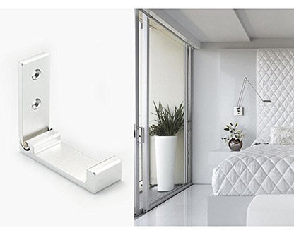 Aluminum Alloy Folding Clothes Hook Coat Rack Single Hook Foldable Wall Mounted Set of 3 - color: Silver, size: 3 PCS