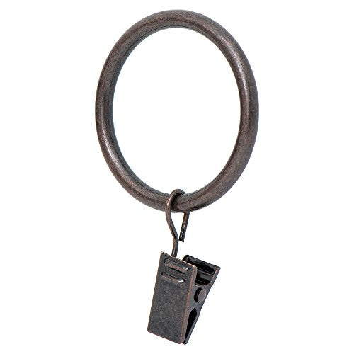 Ivilon Drapery Curtain Clip Rings - Clips Ring for Curtain Panels 1.7", Set of 14 - Oil Rubbed Bronze (ORB) - color: Oil Rubbed Bronze, size: Set of 14 (1.7")
