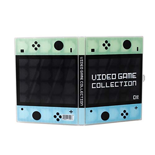 UniKeep Game Case for Nintendo Switch Cartridges - Holds 60 Video Games Securely in Foam | Heavy Duty Compact Travel Storage Binder & Protective Holder Organizer with Snap-Lock Closure - color: green / blue