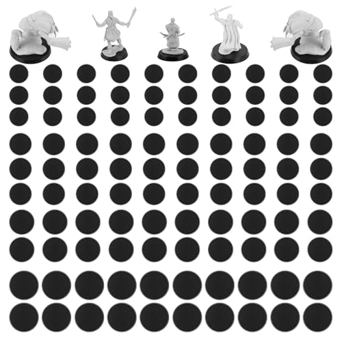 100Pcs Plastic Model Miniature Bases 28.5mm 32mm 40mm,4mm/0.16 Thick Circular War Figure Display Stands For Gaming Miniatures or Wargames Role Playing Board Game Figure Toy(100PCS-25&28.5&32&40mm Mix Black) - color: 100PCS-25&28.5&32&40mm Mix Black