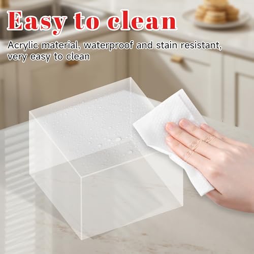 8 Buffet Risers Acrylic Cube Display Stands Box Risers with Hollow Bottoms Dessert Table Display Set Food Nesting Risers for Buffet Table, Cupcake Candy Food, Parties, Brunch, Weddings (Transparent, 6pcs-5''6''7''8''9''10'') - color: Transparent, size: 6p