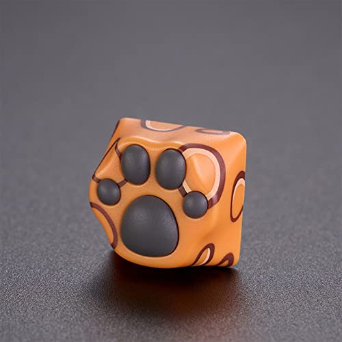 SYA Cute Cat-Claws 3D Model OEM Profile Keyboard Keycaps for Cherry MX Switches Mechanical Gaming Keyboard - Catpaw ESC-Key Keycap (Leopard, 1pcs) - color: Leopardpaw-1pcs