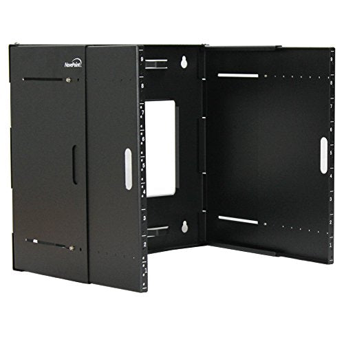 NavePoint 9U Patch Panel Bracket Wall Mount Patch Panel Rack for 19” Networking Equipment – Expandable Mounting Depth 9.5” to 15.5” 4U IT Rack 40lbs Weight Capacity Pre-Assembled - size: 9U