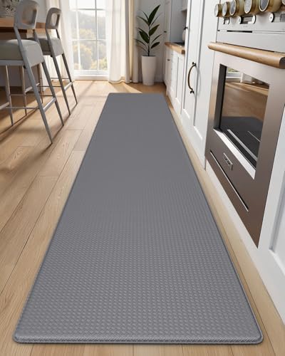 Kitchen Mats for Floor - 17"x95" Anti Fatigue Mats for Kitchen Floor - Non Slip Cushioned Rugs for Standing - Grey - color: Grey, size: 1pc: 17" x 95" x 0.4"