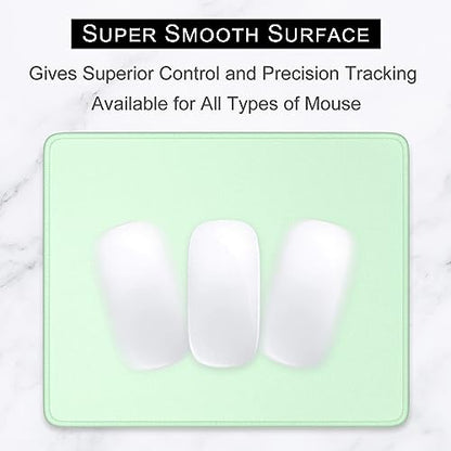 Hsurbtra Mouse Pad, Premium-Textured Square Mousepad 10.2 x 8.3 Inch, Stitched Edge Anti-Slip Waterproof Rubber Pretty Cute Computer Mat for Office Gaming Laptop Women Kids Lake Green - color: Lake Green, size: Square Mousepad (10.2" x 8.3")