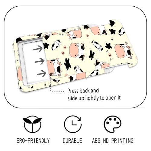 ID Badge Holder with Lanyard Fashionable ID Card Holders with Retractable Lanyards Soft Fiber Metal Clip Sturdy Buckle for Key Wallet Work Nurse Teacher (Cute Cow Print) - color: Cute Cow Print