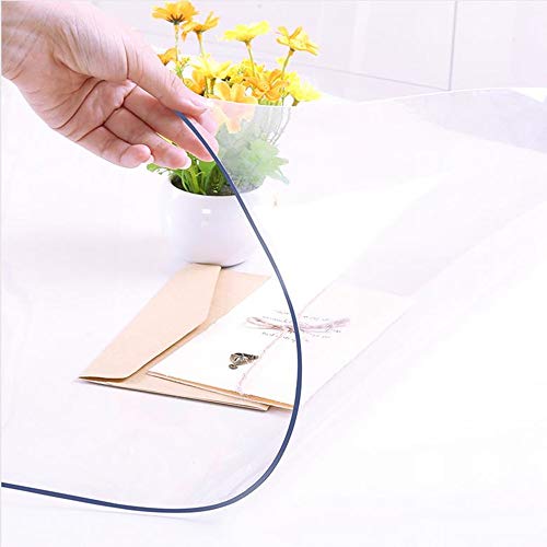 NECRAUX Custom Clear Table Cover, Mat for Desks, 1.5mm Thick Plastic Table Pad, 12 x 36 Inch - color: Clear 1.5mm, size: 12" x 36"
