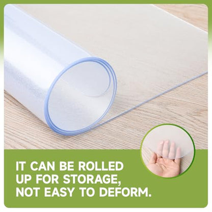 SOONAN Chair Mat for Hardwood Floors 36" x 48", Clear Office Desk Chair Mat 0.08" Thick Heavy Duty, Non-Slip Transparent Floor Protector for Wood, Tile, Laminate & Vinyl, Home Office - size: 48" x 36" x 0.08"