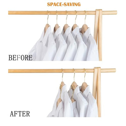 Metal Clothes Hanger, 36 Pack Connector Hooks Stable Gold Metal Outfit Hangers Extender Clips Organizer Strong Mini Cascading Hanger Hooks