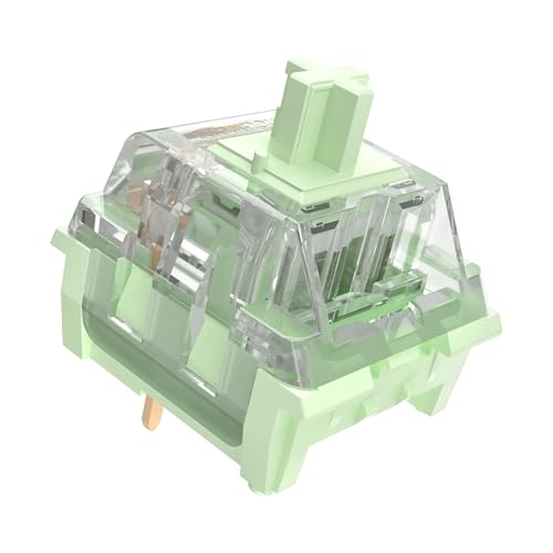 ZhouWang Jasmine Green Switch,3 Pin Replacement Pre-Lubricated Dustproof Clicky Keyboards Switch,Suitable clickers for 3D Prints and MX Mechanical Keyboard（72Pcs） - color: Jasmine(Clicky), size: 72Pcs