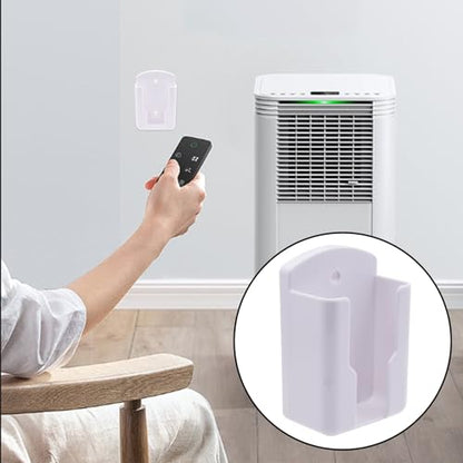 RUIAN 2Pcs Fashion Remote Control Holders Self Adhesive Wall Mount Air Conditioner Media Storage Racks Organizers, White
