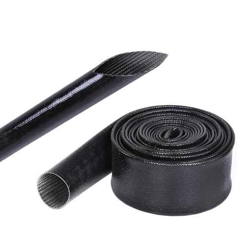 Silicone Fiberglass Sleeve High Temperature Heat Shield Wire Protective Electrical Insulation Self-extinguishing Black (3/4"-16ft) - style: 3/4"-16ft