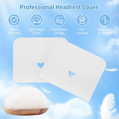 800PCS Disposable Face Cradle Covers, Disposable Massage Table Cover, Single Use Massage Bed Headrest Cushion Cover, Professional Massage Chair Face Cover for Skincare Beauty Salons