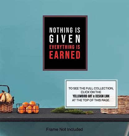 Inspirational Quote Art Print - Motivational - Unique Home Decor for Office, Classroom, Gym- Gift for Teachers, Basketball Fans, Entrepreneur, Athlete, Trainer - 8x10 Unframed Photo - size: 8"L x 10"W
