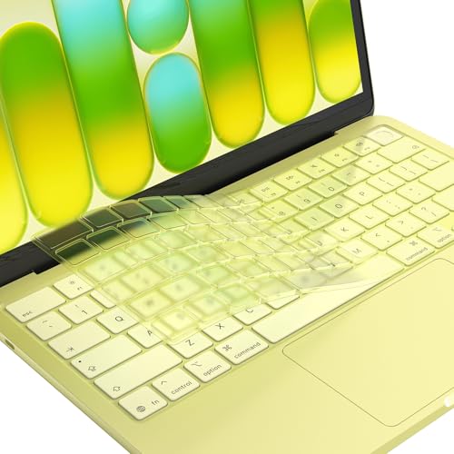 EooCoo Premium Keyboard Cover Skin Protector, Laptop Accessories Compatible with 2026 2025 2024 2023 2022 2021 M5-M1 Pro/Max MacBook Pro 14/16, M5-M2 MacBook Air 13/15, 2026 Mac Neo 13, Citrus Clear - color: Citrus Clear