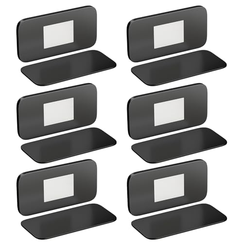 6 Pack No Drill Cabinet Magnetic Catch Black, Jiayi Ultra Thin Cabinet Door Magnet Adhesive for Quiet Closure, Invisible Drawer Magnets Latch for Bathroom Vanities, Desks, Closets, French Doors - color: Black