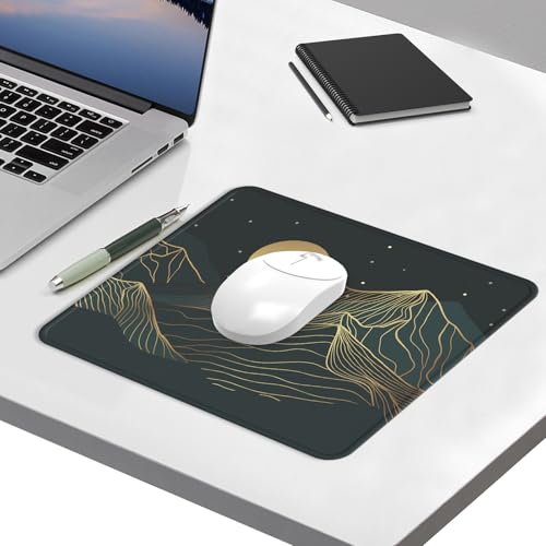 eulps Mouse Pad with Stitched Edge, Multiple Patterns Computer Mouse Pads with Non-Slip Rubber Base, Washable Cloth Mousepad, for Gaming, Laptop, PC (Lunar Peaks) - color: 30Lunar Peaks