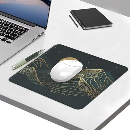eulps Mouse Pad with Stitched Edge, Multiple Patterns Computer Mouse Pads with Non-Slip Rubber Base, Washable Cloth Mousepad, for Gaming, Laptop, PC (Lunar Peaks) - color: 30Lunar Peaks