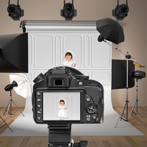 5x3ft White Room Interior Wall Backdrops for Photoshoot Classic Style Wall Empty Room Photo Background European Banner Backdrop Decor Photo Booth Birthday Party Supplies Wedding Props - color: creamy white, size: 5x3ft