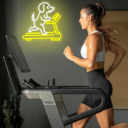 Dog On Treadmill Neon Signs Running Gym Dog LED Light Neon Gym Lights for Animal Shop Bedroom Pet Shop Business Wall Decor Fitness Gift - style: dog