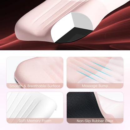 Ospelelf Mouse Pad with Wrist Rest Set Foam L-Shaped Desk Elbow Pad Ergonomic Desk Edge Cushion Anti-Slip Rubber Bottom Office Women Desk Accessories for Computer, Laptop and Gaming, Pink - color: Pink