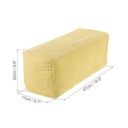 uxcell 2pcs Stretch Armrest Covers for Chairs/Sofas, Couch Arm Covers with Twist Pin, Furniture Protector Slipcovers Beige - color: Beige