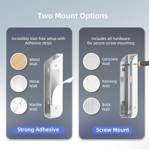 ELETIUO Wall & Under Desk Laptop Mount Holder–Adhesive & Screw in,1.02"/ 26 mm,Anti-Scratch Pads,Universal for MacBooks,Surface,Keyboards,Tablets,Switch &More,Matte Silver - color: Matte Silver