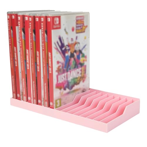 Nintendo Switch Game Holder Case Organizer - 16 Game Case Storage Stand, Eco-ABS Plastic Desktop Rack, Space-Saving Nintendo Switch Game Case Holder/Organizer (pink) - color: pink