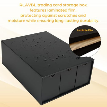 RLAVBL 12-600 CT Trading Card Storage Box with 48 Dividers, 12000+ Card Deck Box for MTG, TCG, PTCG, and Sports Cards Organizer - size: 12 Pack (Drawer)