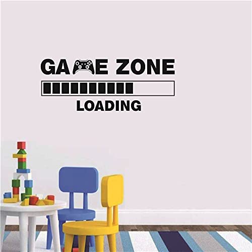 Kids Room Game Zone Loading Decor Sticker Boys Bedroom Gaming Room Wall Decal Living Wall Art Mural AFN112 (57x25cm)