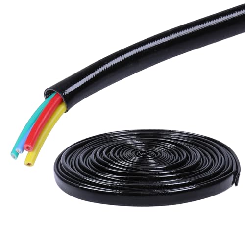 Silicone Fiberglass Sleeve Heat Shield Wire Protective High Temperature Electrical Insulation Self-extinguishing Black (3/16"- 16ft) - style: 3/16"-16ft
