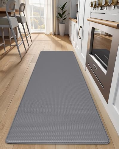 Kitchen Mats for Floor - 17"x59" Anti Fatigue Mats for Kitchen Floor - Non Slip Cushioned Rugs for Standing - Grey - color: Grey, size: 1pc: 17" x 59" x 0.4"