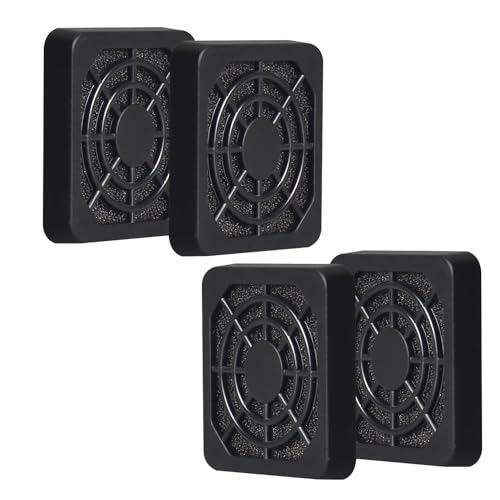 6PCS Cooling Ventilator Fan Filter Dust Cover Black 40MM Fan Cooling Fan for Computer Case Fan Dirt Filtration
