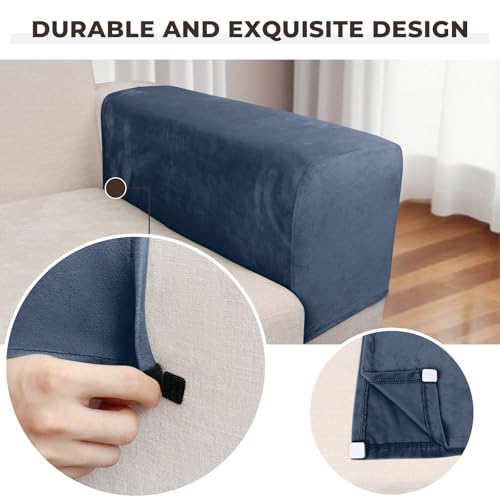 Couch Arm Covers 2 Pcs Sofa Armrest Covers Stretch Couch,Armrest Cover for Chairs Scratch-Resistant Sofa Arm Cover Armchair Slipcovers,Berlin Blue - color: Berlin Blue, size: 2PC Armrest Cover