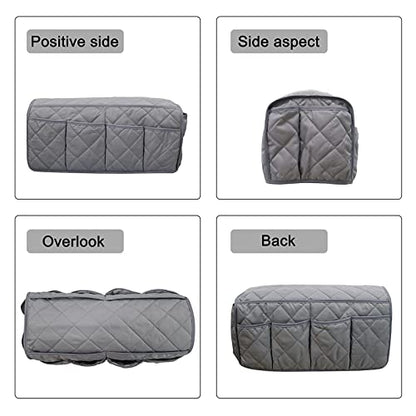 Armchair Caddy, Sofa Armrest Organizer with 14 Pockets, Waterproof Non Slip Recliner Remote Control Holder, Couch Chair Arm Storage for TV Remotes, Phone, iPad, Magazine, Books - color: Gray
