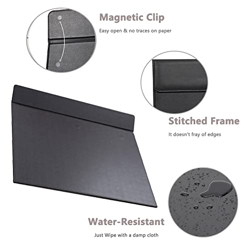 KINGFOM 18''x14'' Large Rectangle A3 Desk Writing & Drawing Desk Pad &Board Table Protector Mat with Paper Clip on Top Brown - color: Brown-a189