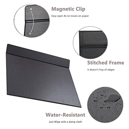 KINGFOM 18''x14'' Large Rectangle A3 Desk Writing & Drawing Desk Pad &Board Table Protector Mat with Paper Clip on Top Brown - color: Brown-a189