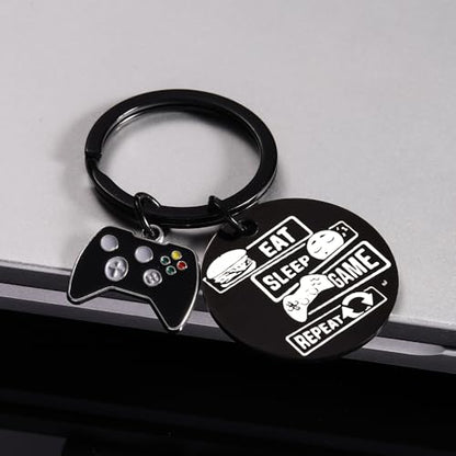 Gaming Gifts Video Game Player Keychain for Game Lover Man Woman Boyfriend Husband Birthday Christmas - color: Double Sided